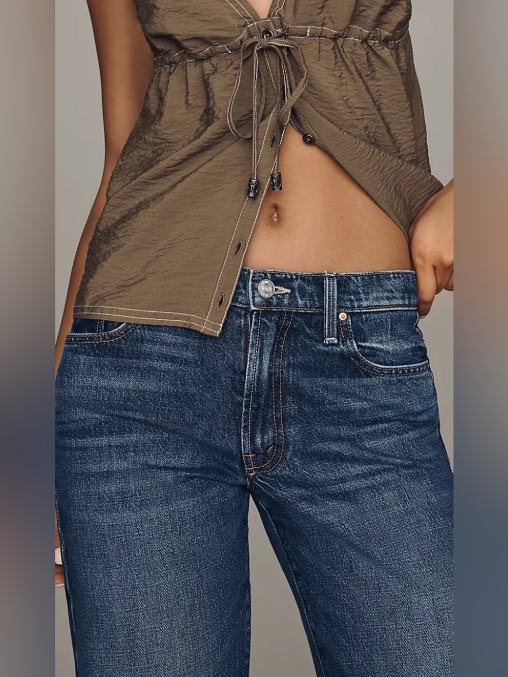 MOTHER *RAMBLER ZIP ANKLE MID RISE *DID YOU BRING ME ANYTHING *SIZE 29 *NWT 268. - Picture 3 of 12